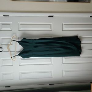 Lulus Forest Green Split Leg Midi Dress Size Small